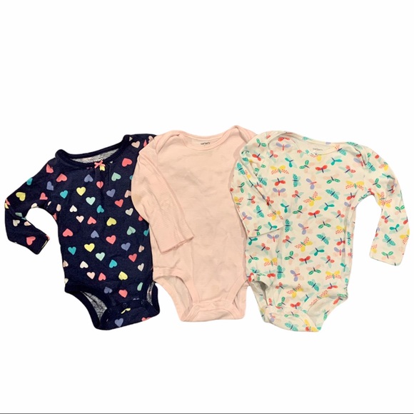 Carter's Other - Carter’s bundle of 3 long sleeve bodysuits. Sz 12m